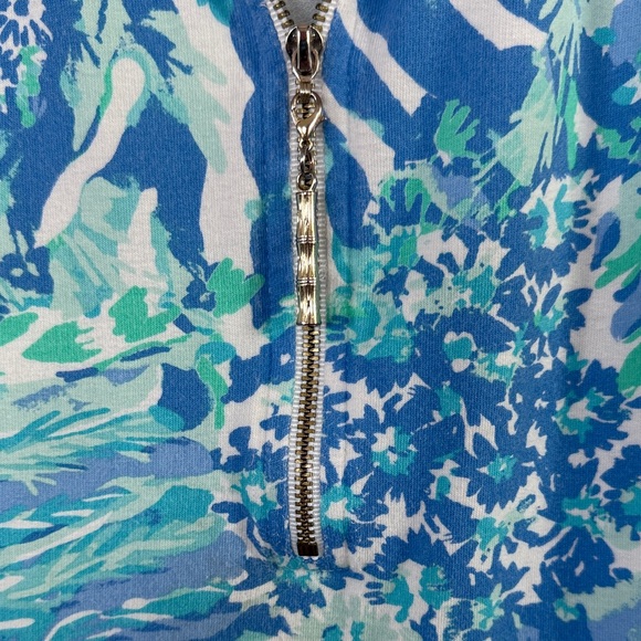 Lilly Pulitzer Hey Hey Soliel Popover Skipper in Blue Haven, SPF 50+, Size Small - Picture 3 of 8